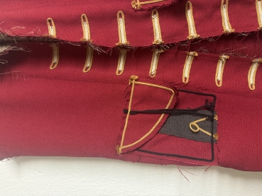 Gothic Weste Mantel Jacke Lang Wolle Larp Mittelalter Anfertigung Köln Rot